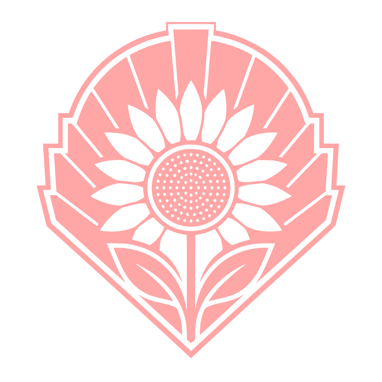Sunflower Badge Emblem Logo #ffa6a6