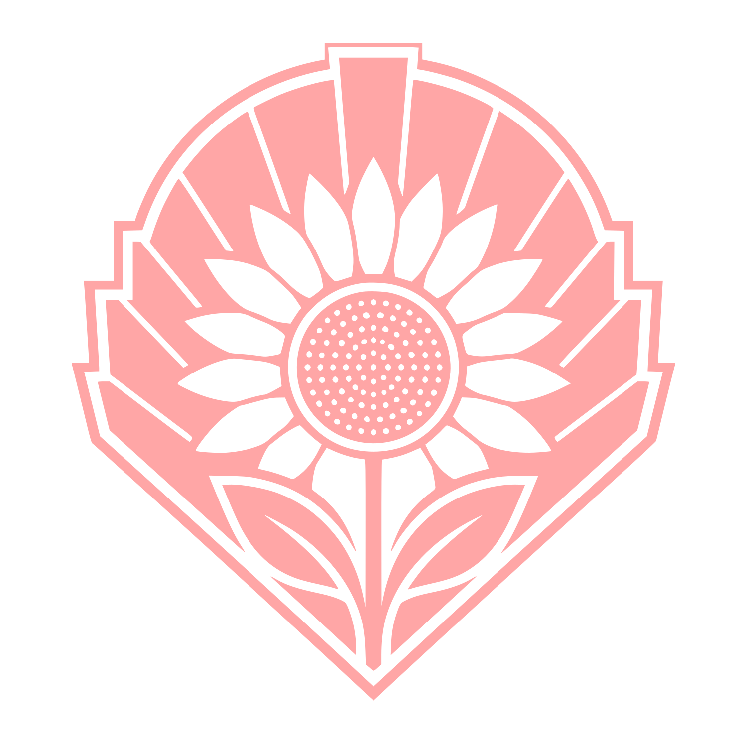 Sunflower Badge Emblem Logo #ffa6a6