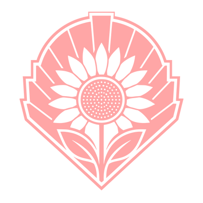 Sunflower Badge Emblem Logo #ffa6a6
