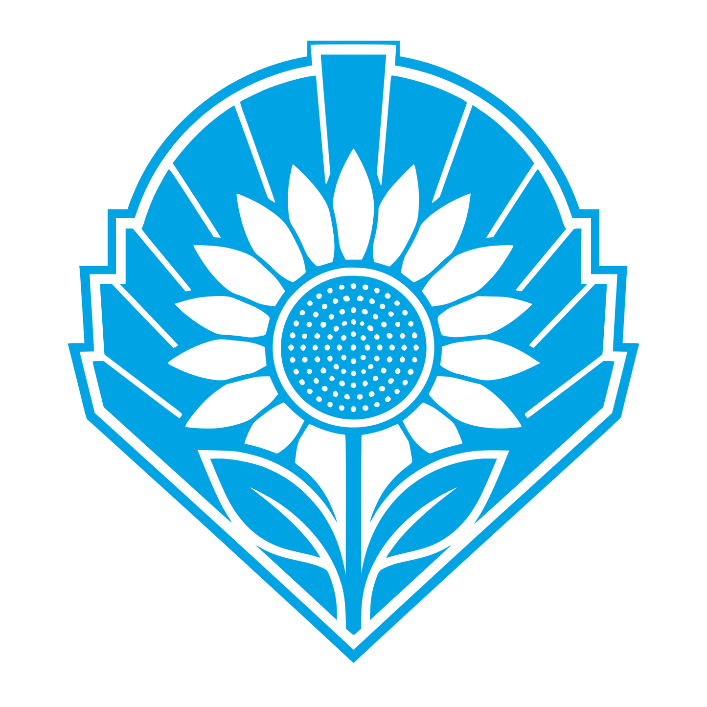 Sunflower Badge Emblem Logo #00a3e4