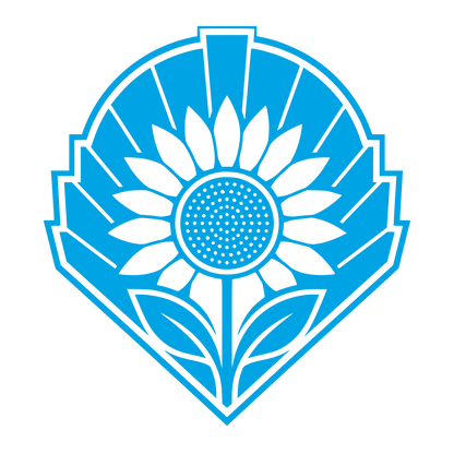 Sunflower Badge Emblem Logo #00a3e4