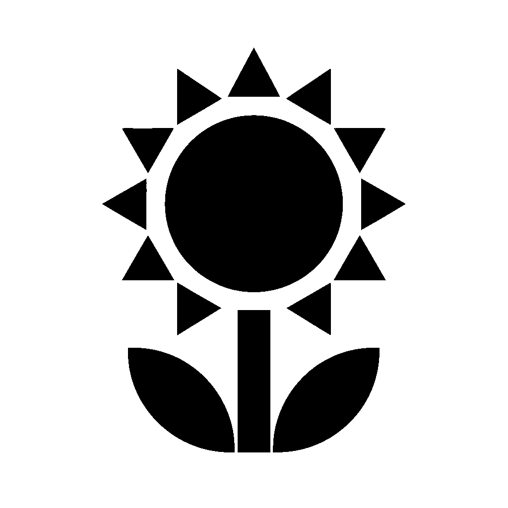 Geometric Sunflower Stem Logo