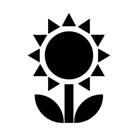 Geometric Sunflower Stem Logo