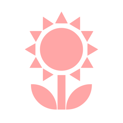 Geometric Sunflower Stem Logo #ffa6a6