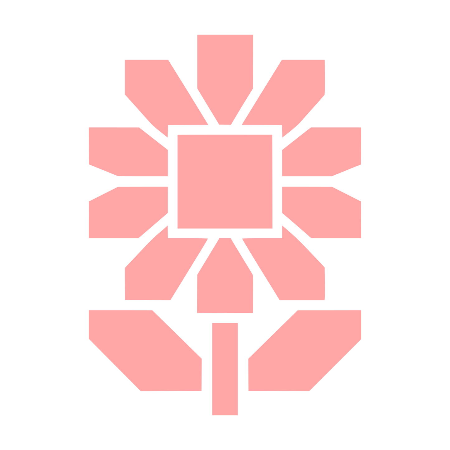 Geometric Sunflower Logo #ffa6a6