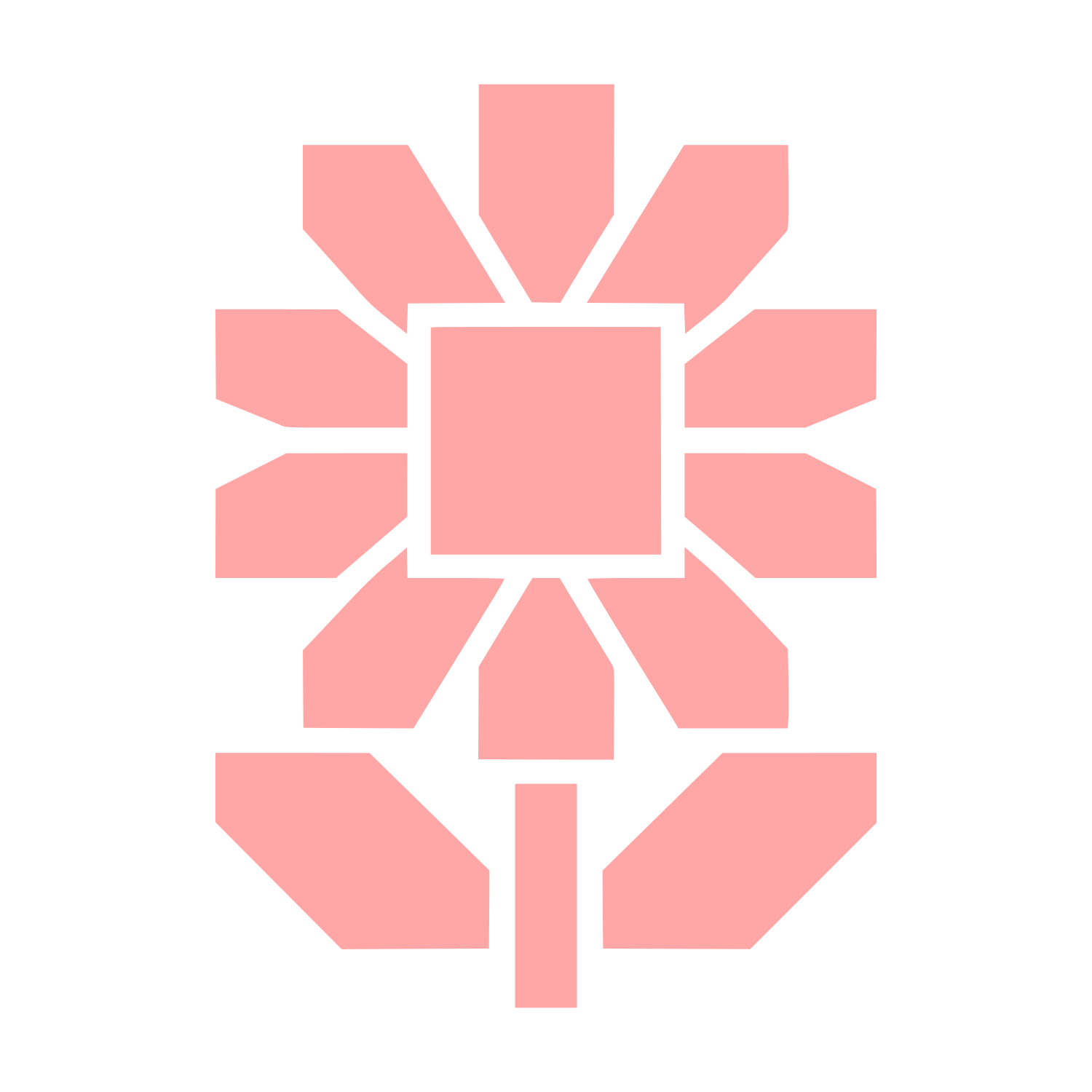 Geometric Sunflower Logo #ffa6a6