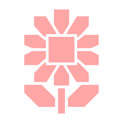 Geometric Sunflower Logo #ffa6a6