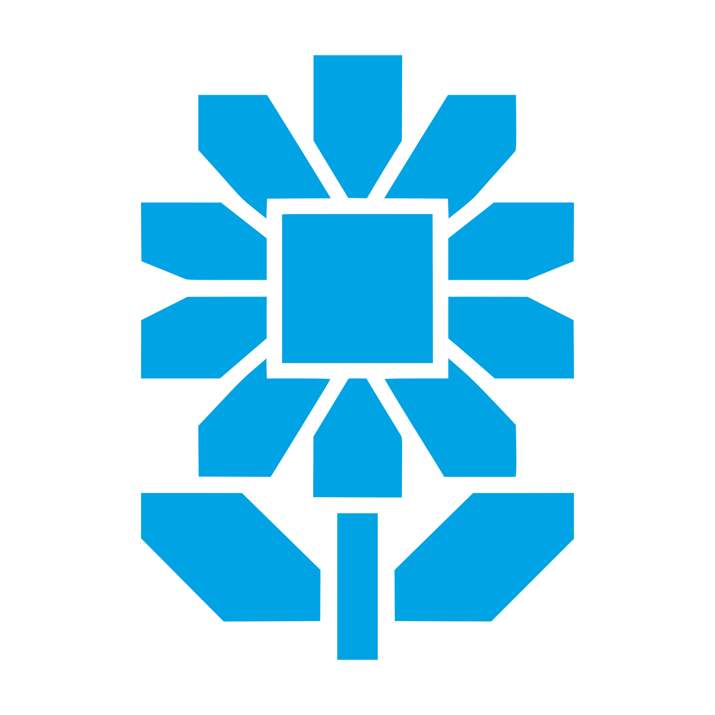 Geometric Sunflower Logo #00a3e4
