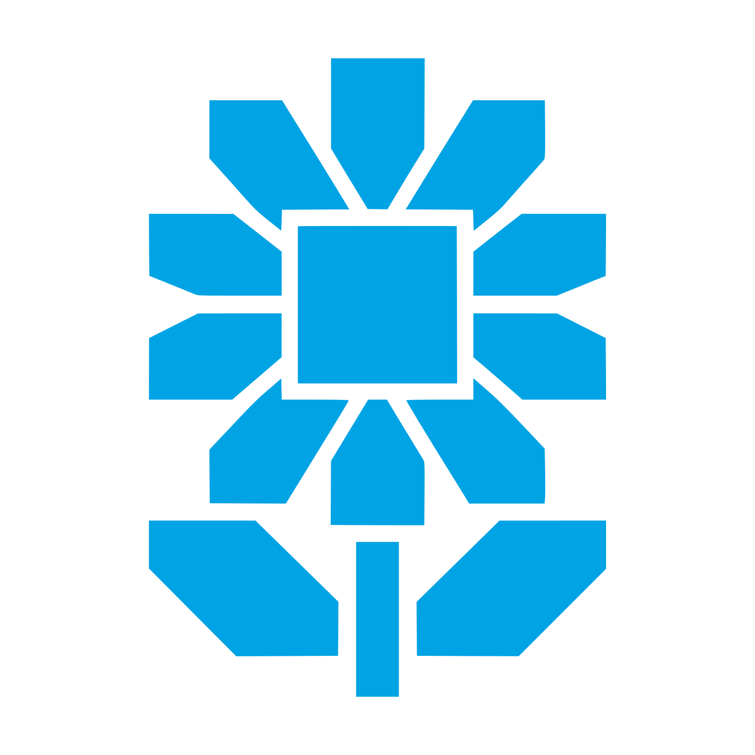 Geometric Sunflower Logo #00a3e4