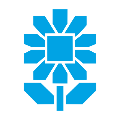 Geometric Sunflower Logo #00a3e4