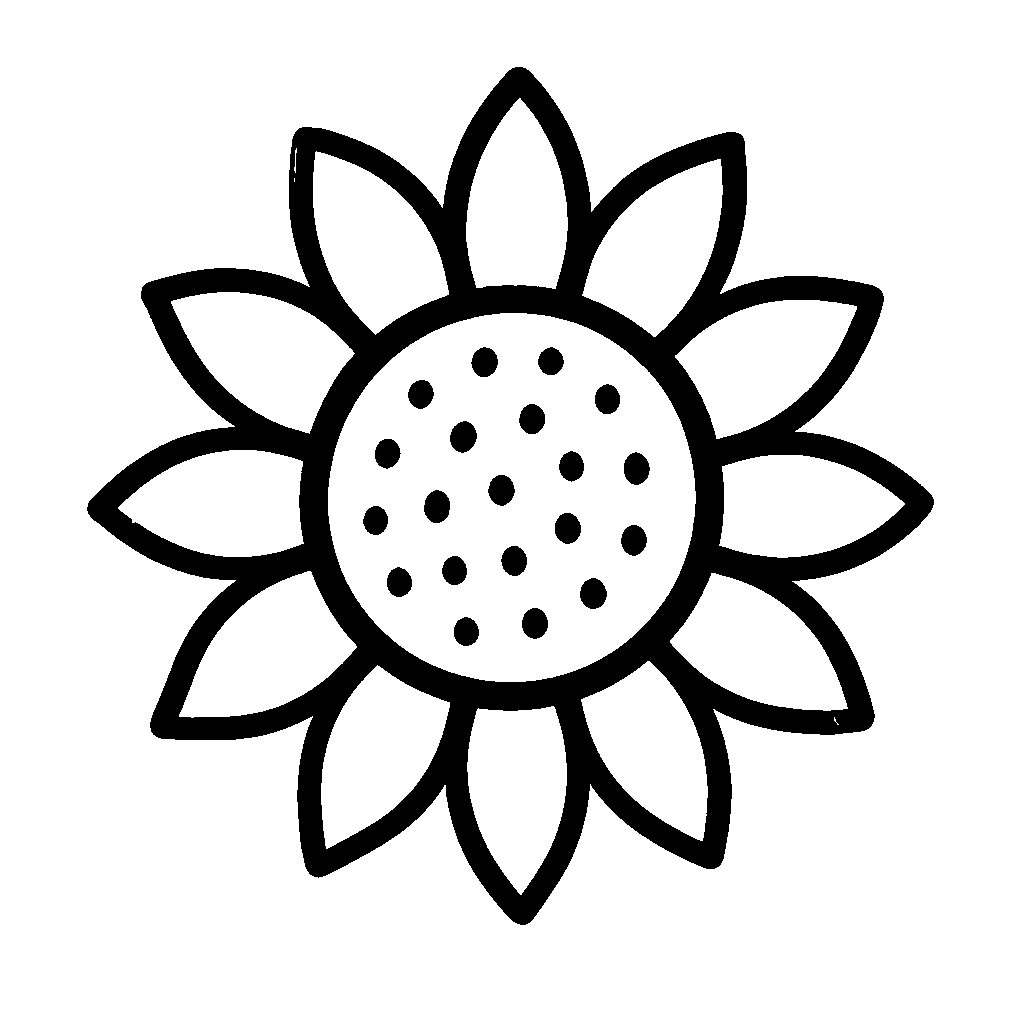 Sunflower Outline Logo