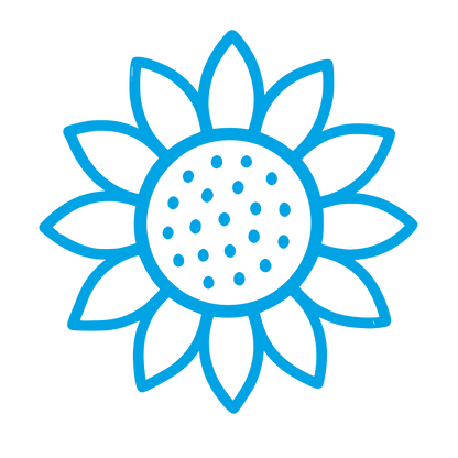 Sunflower Outline Logo #00a3e4