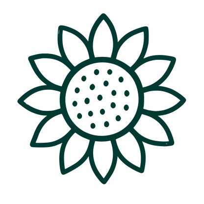 Sunflower Outline Logo #003932