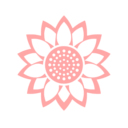 Sunflower Seed Head Logo #ffa6a6
