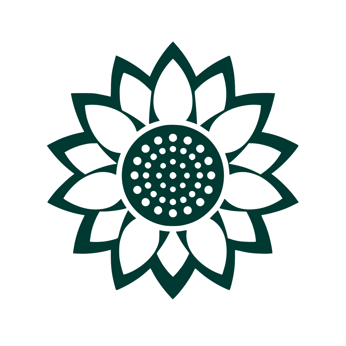 Sunflower Seed Head Logo #003932