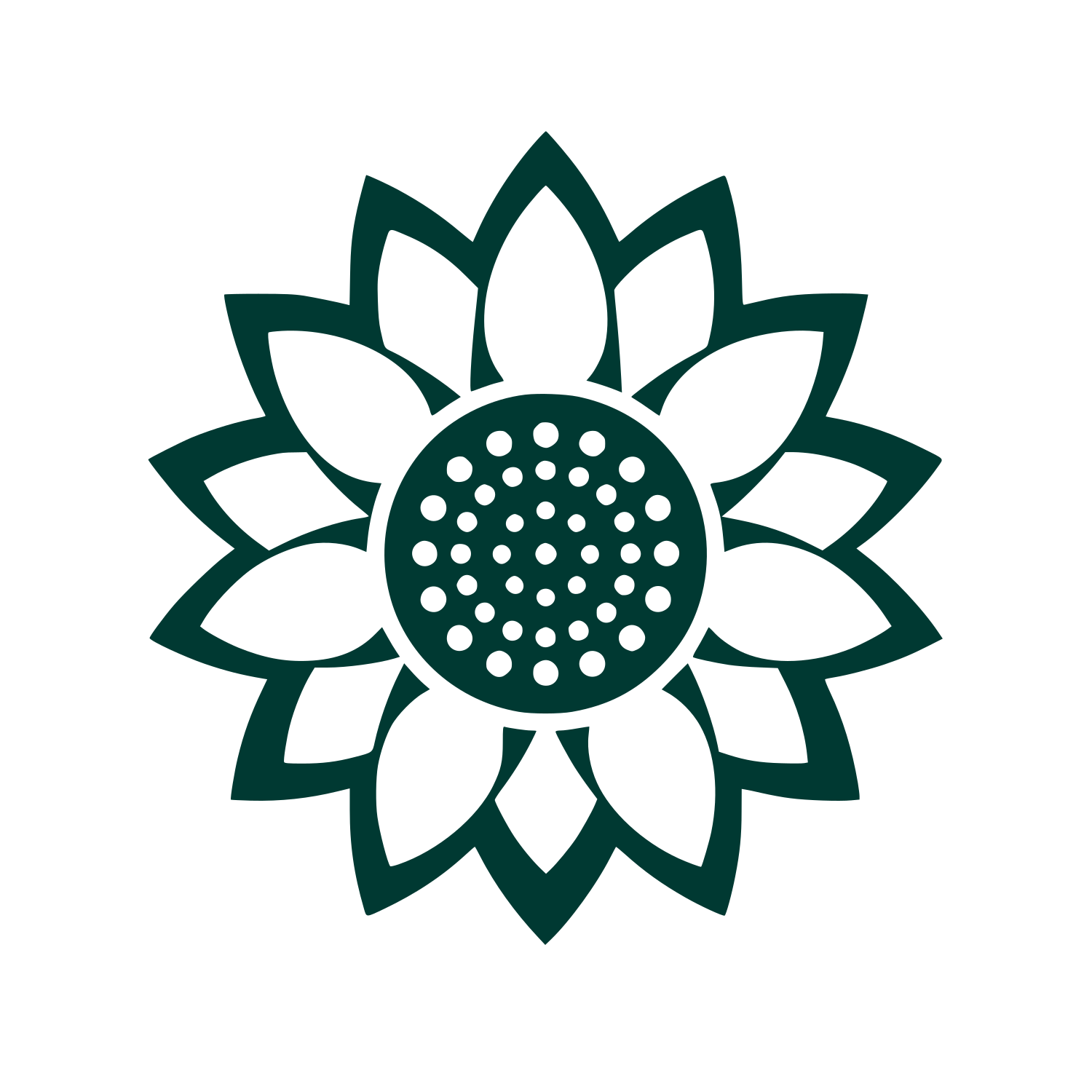 Sunflower Seed Head Logo #003932