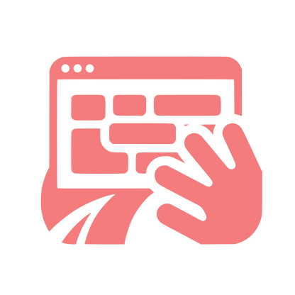 Hand Browser Interface Logo #F47C7C