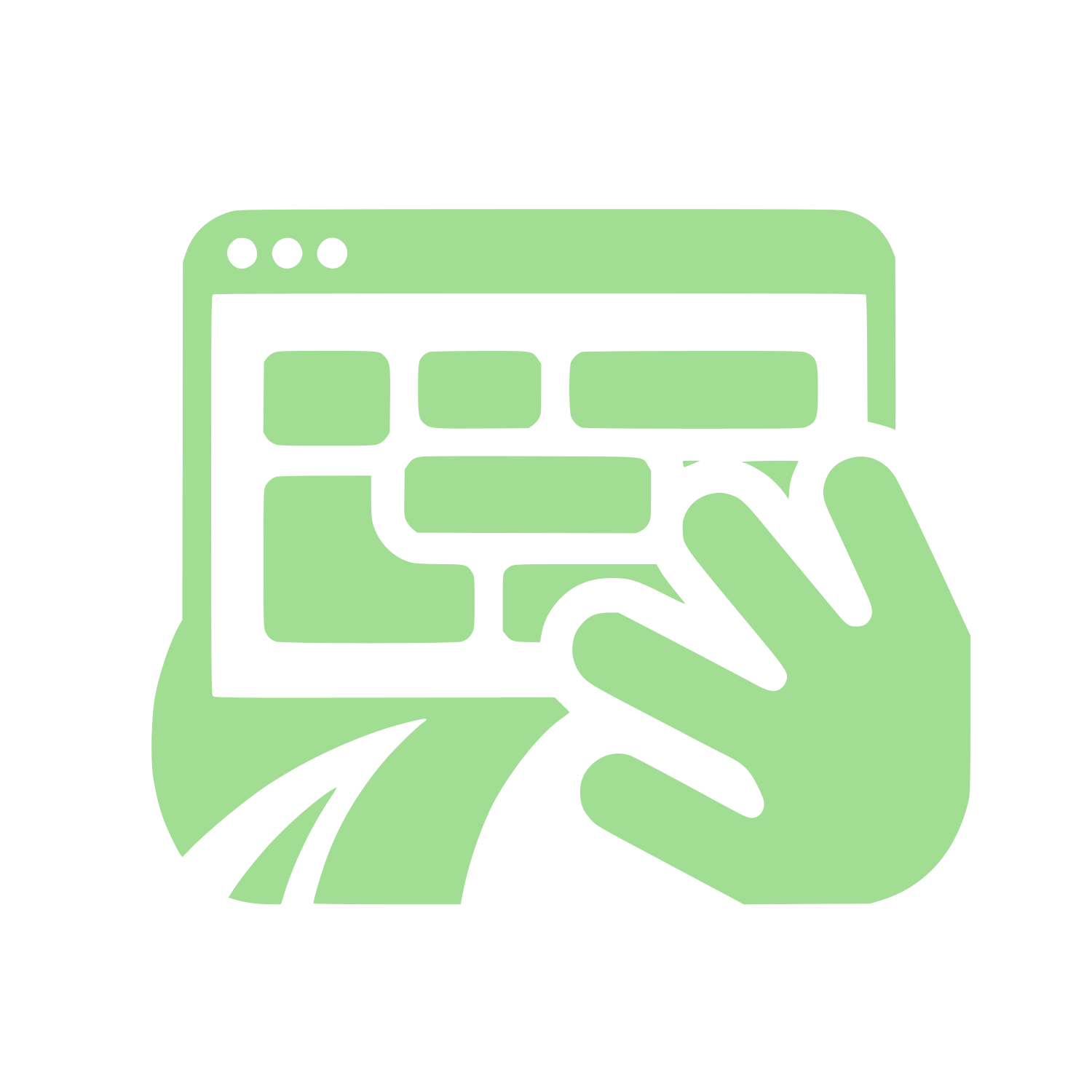 Hand Browser Interface Logo #A1DE93