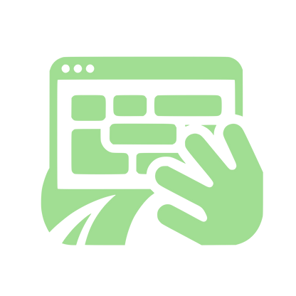 Hand Browser Interface Logo #A1DE93