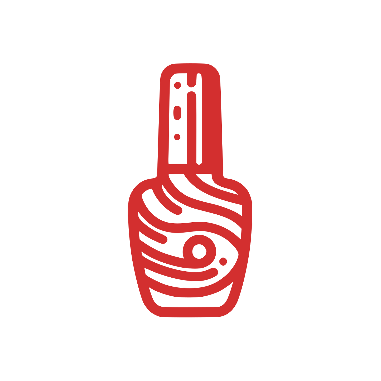 Line Nail Polish Illustration #d32f2f