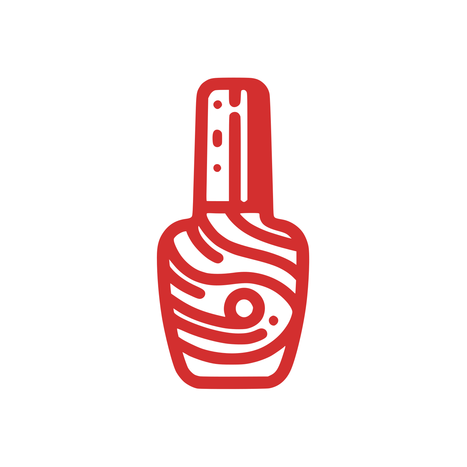 Line Nail Polish Illustration #d32f2f