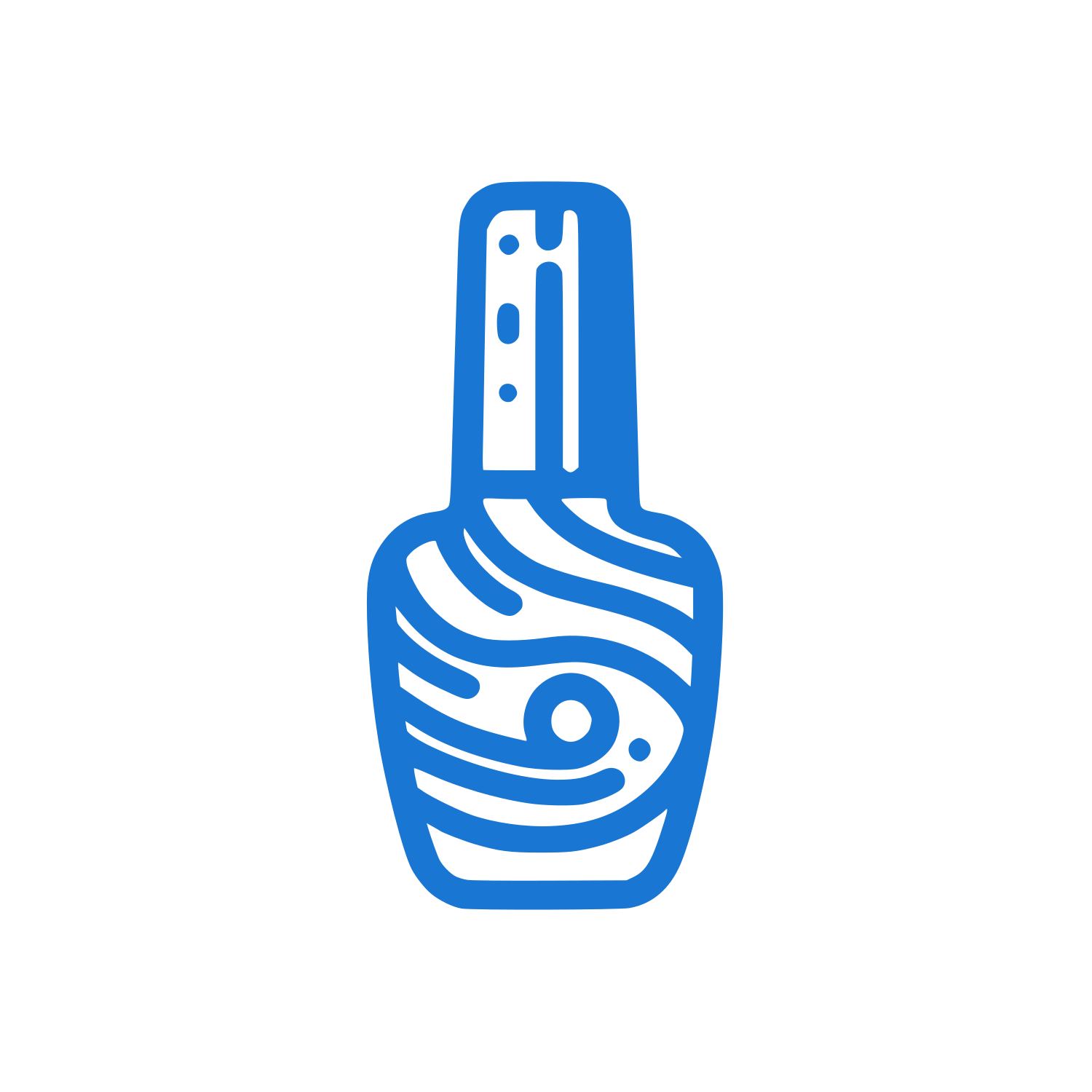 Line Nail Polish Illustration #1976d2