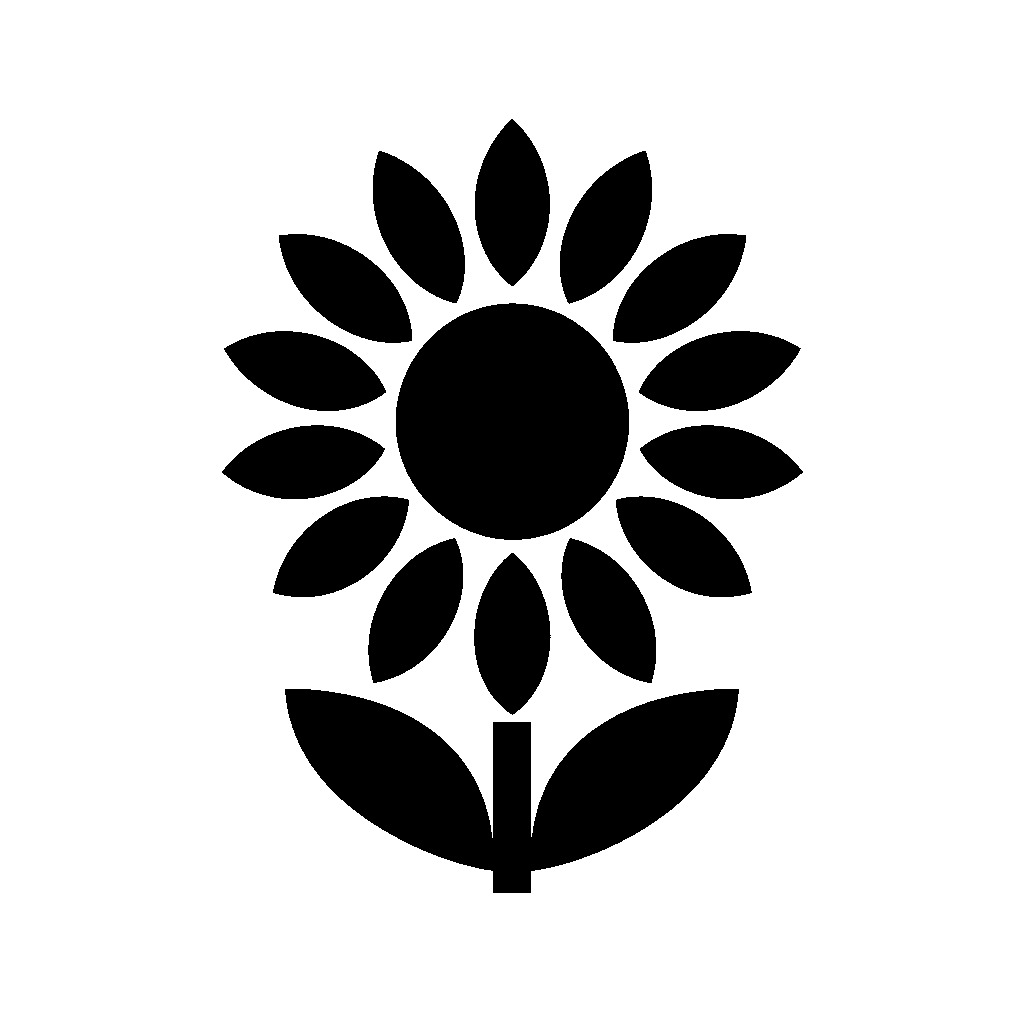 Sunflower Stem Leaves Logo