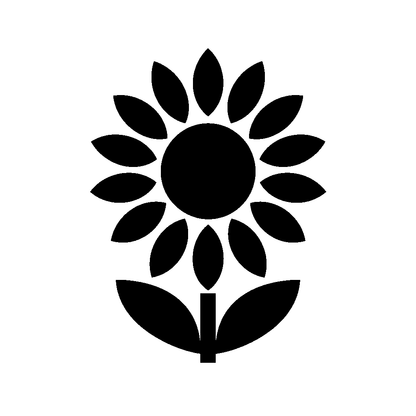 Sunflower Stem Leaves Logo