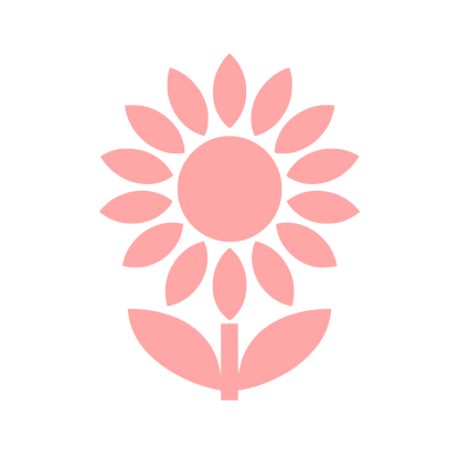 Sunflower Stem Leaves Logo #ffa6a6