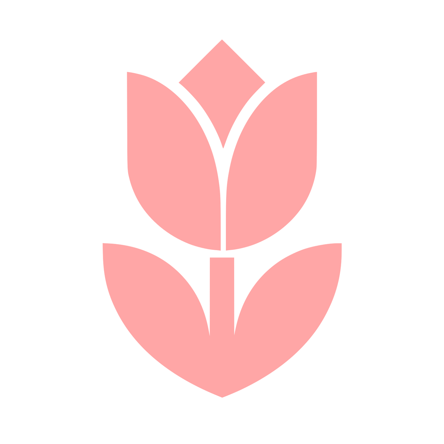 Tulip Flower Stem Logo #ffa6a6