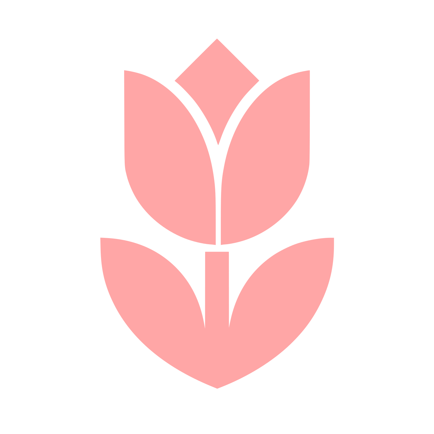 Tulip Flower Stem Logo #ffa6a6