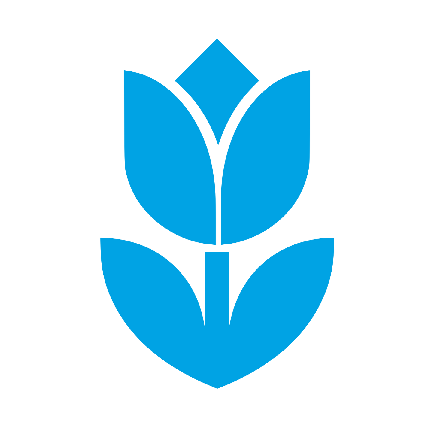 Tulip Flower Stem Logo #00a3e4
