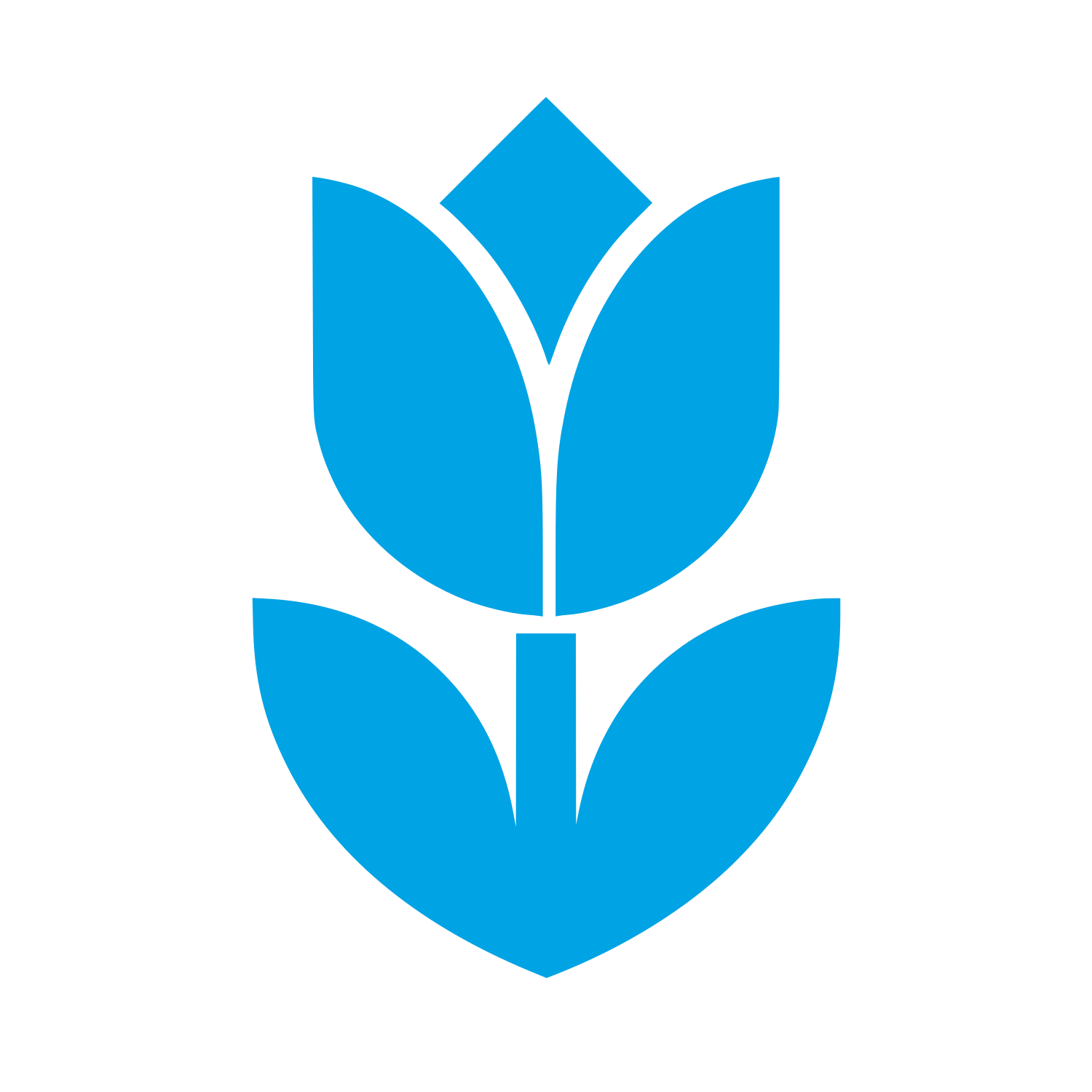 Tulip Flower Stem Logo #00a3e4