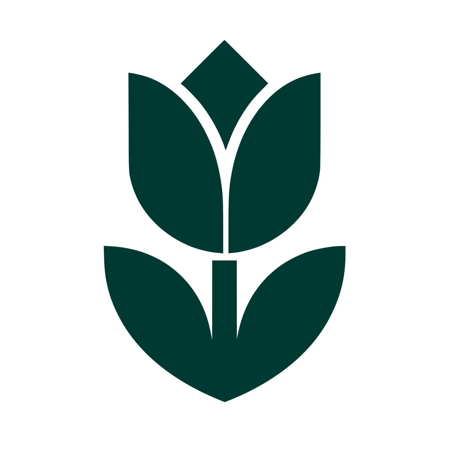 Tulip Flower Stem Logo #003932