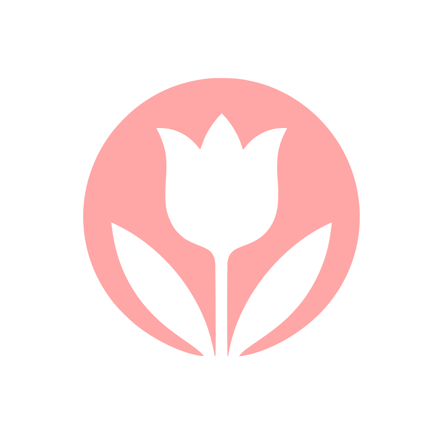 Tulip Circle Badge Logo #ffa6a6