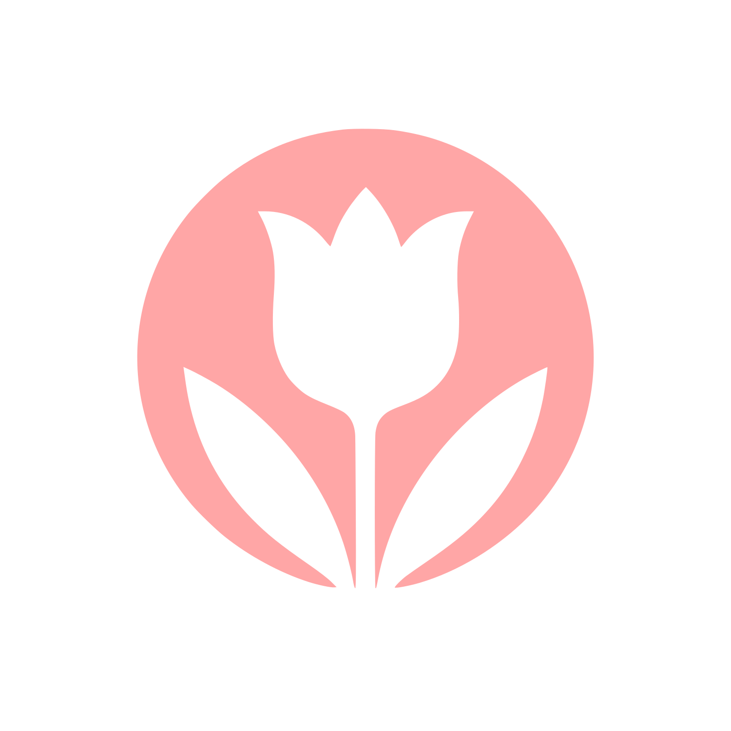 Tulip Circle Badge Logo #ffa6a6