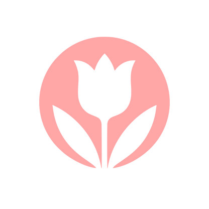 Tulip Circle Badge Logo #ffa6a6