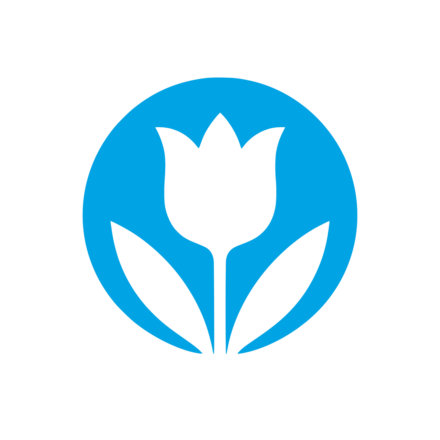 Tulip Circle Badge Logo #00a3e4