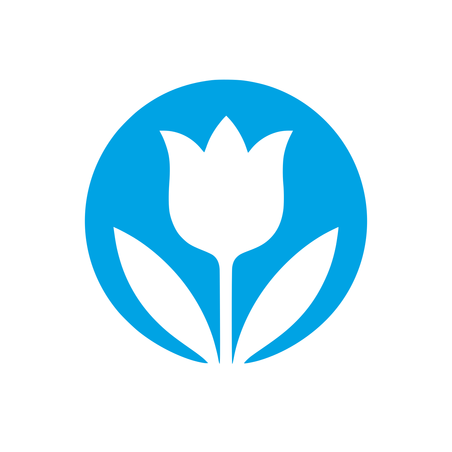Tulip Circle Badge Logo #00a3e4