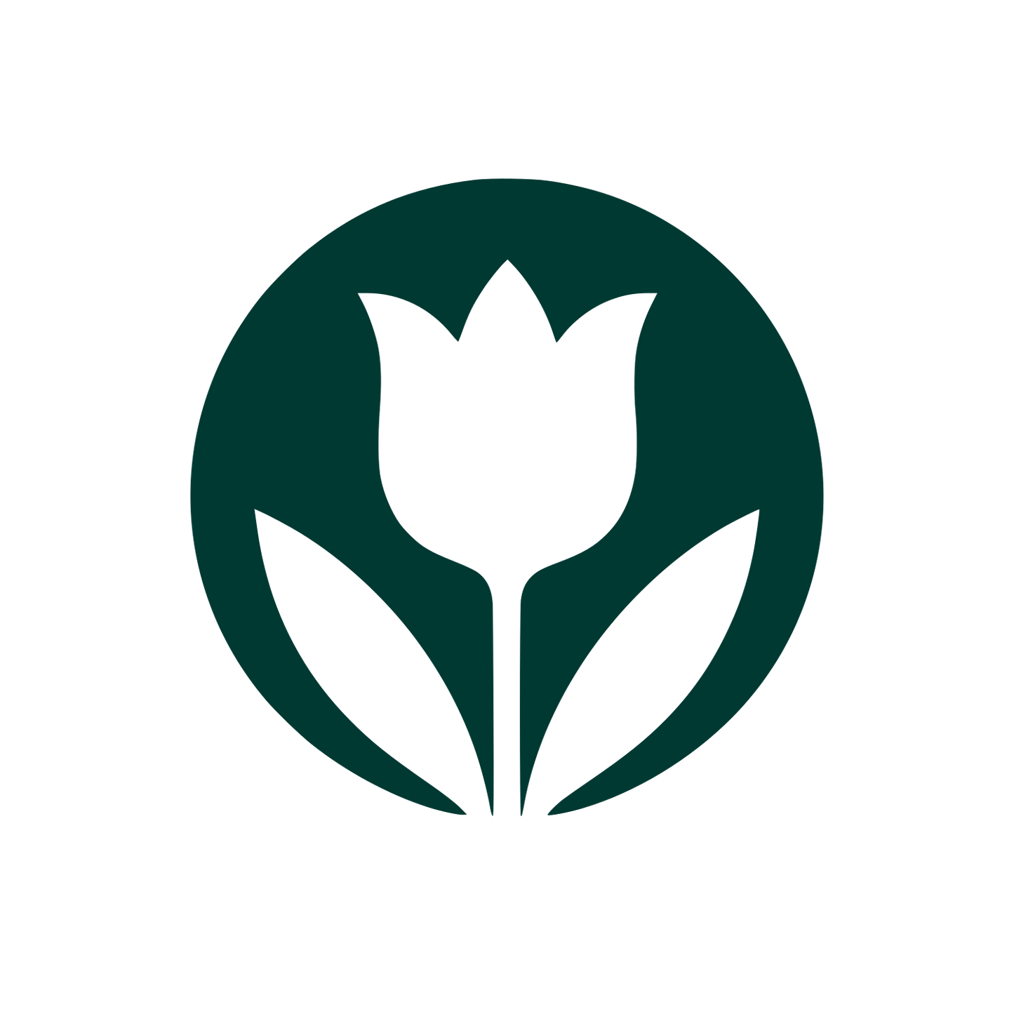 Tulip Circle Badge Logo #003932