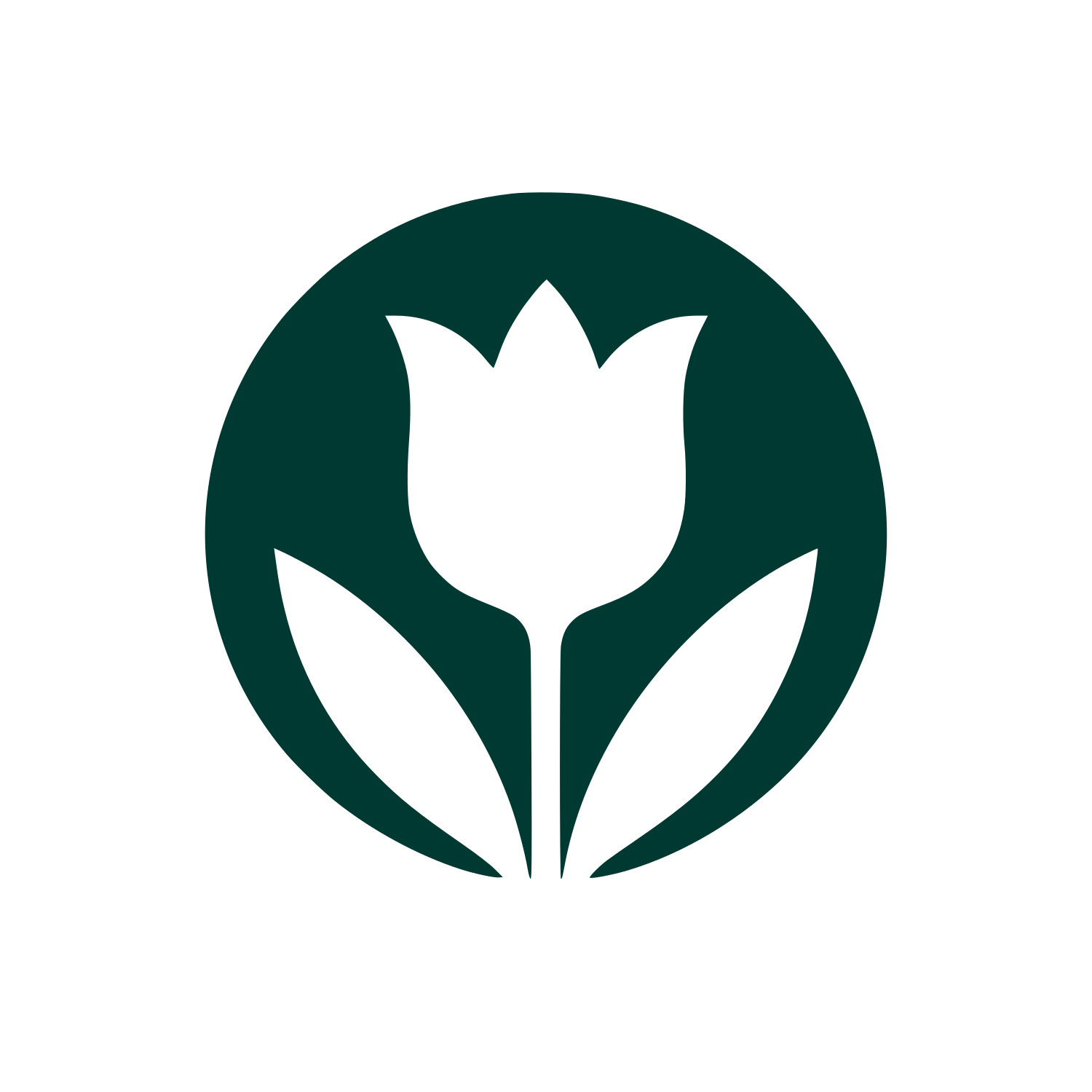 Tulip Circle Badge Logo #003932