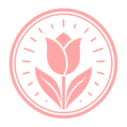 Tulip Circle Emblem Logo #ffa6a6