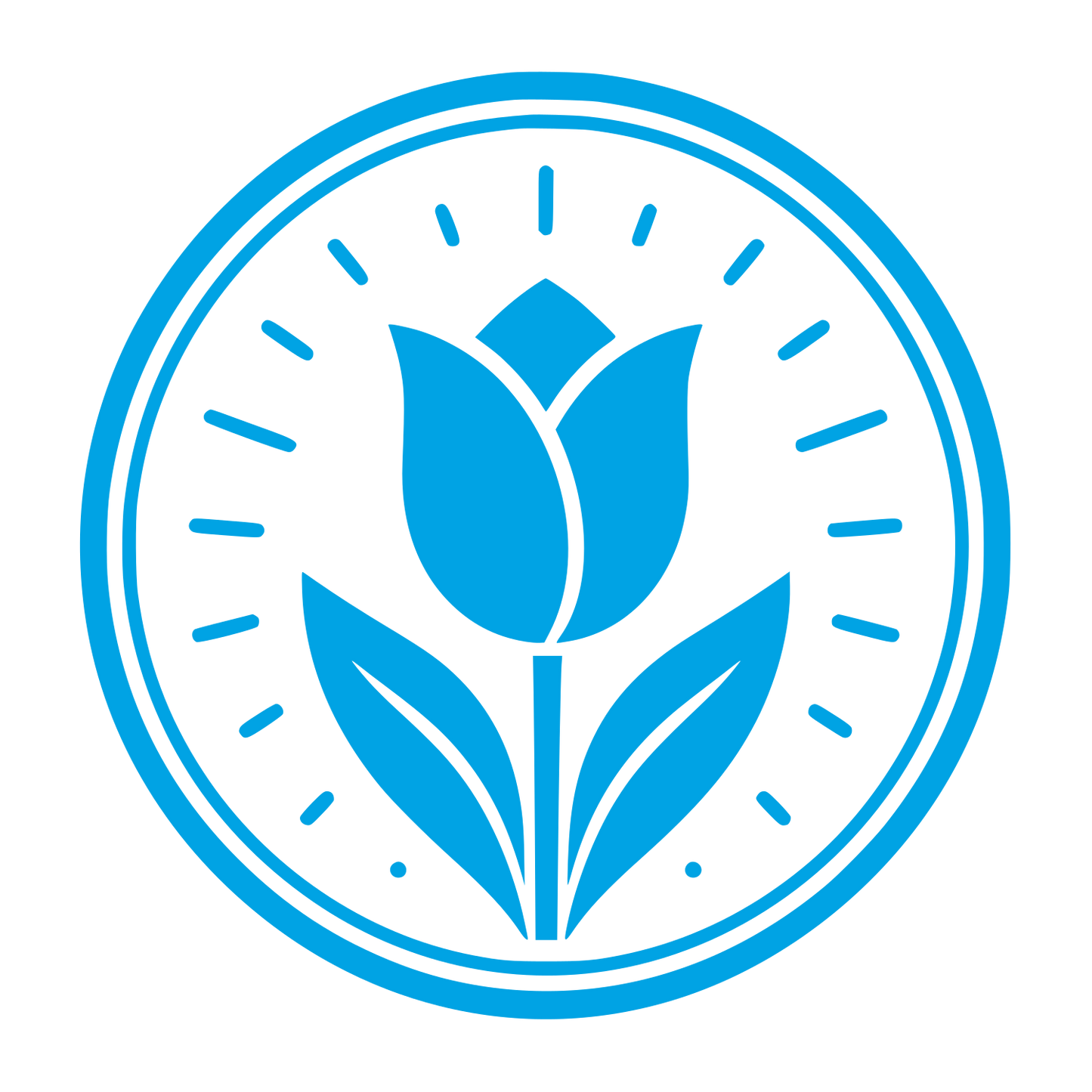 Tulip Circle Emblem Logo #00a3e4