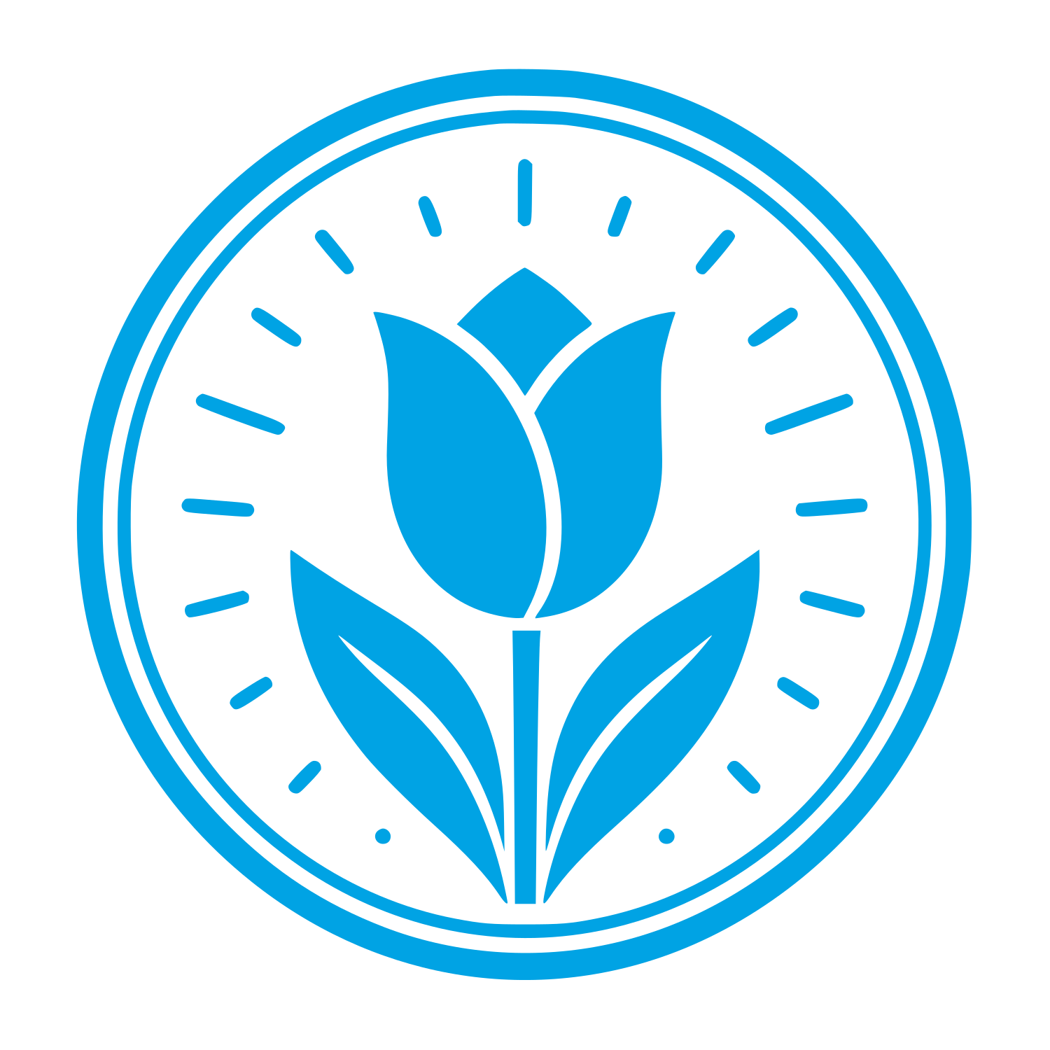 Tulip Circle Emblem Logo #00a3e4