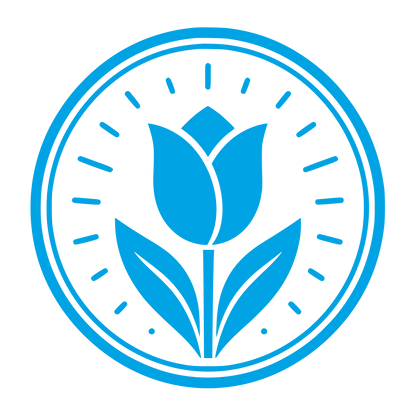 Tulip Circle Emblem Logo #00a3e4