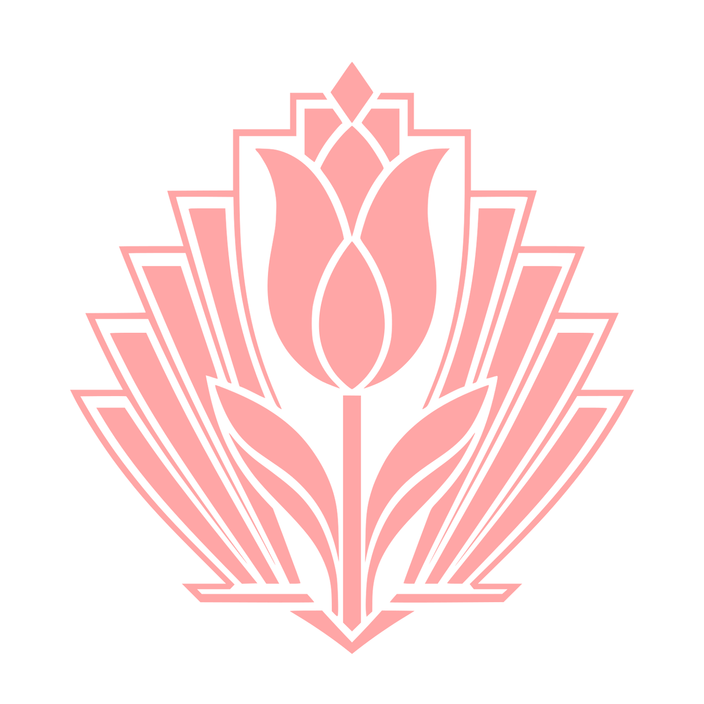 Art Deco Tulip Logo #ffa6a6