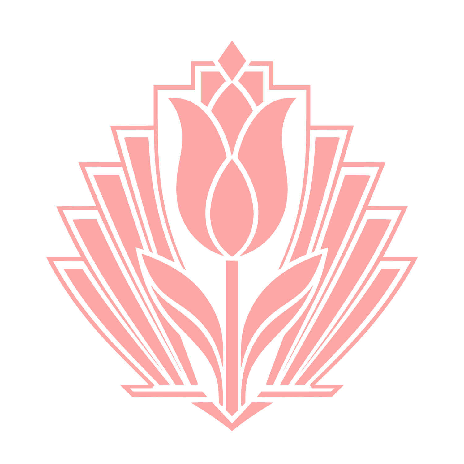 Art Deco Tulip Logo #ffa6a6
