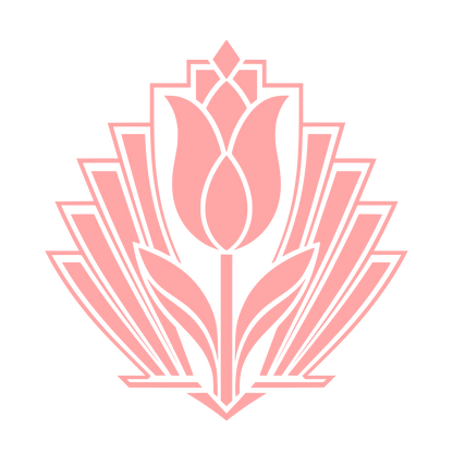Art Deco Tulip Logo #ffa6a6