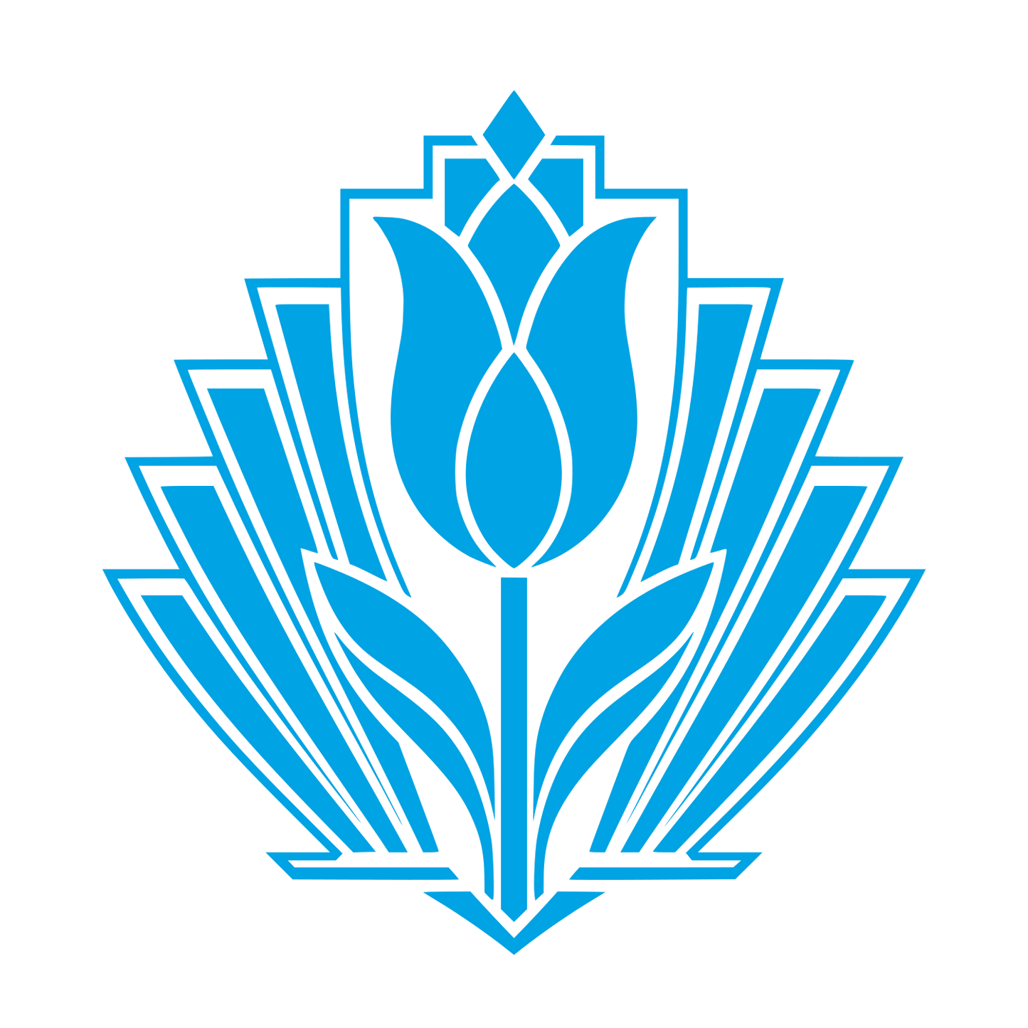 Art Deco Tulip Logo #00a3e4