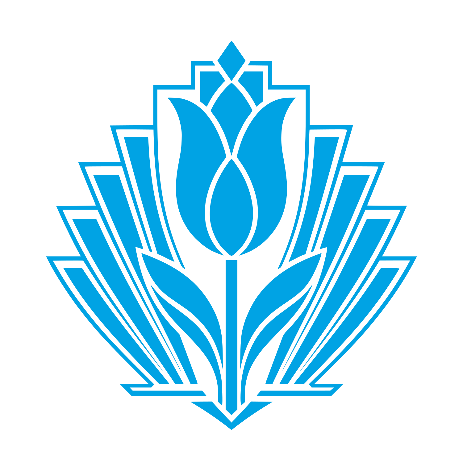 Art Deco Tulip Logo #00a3e4